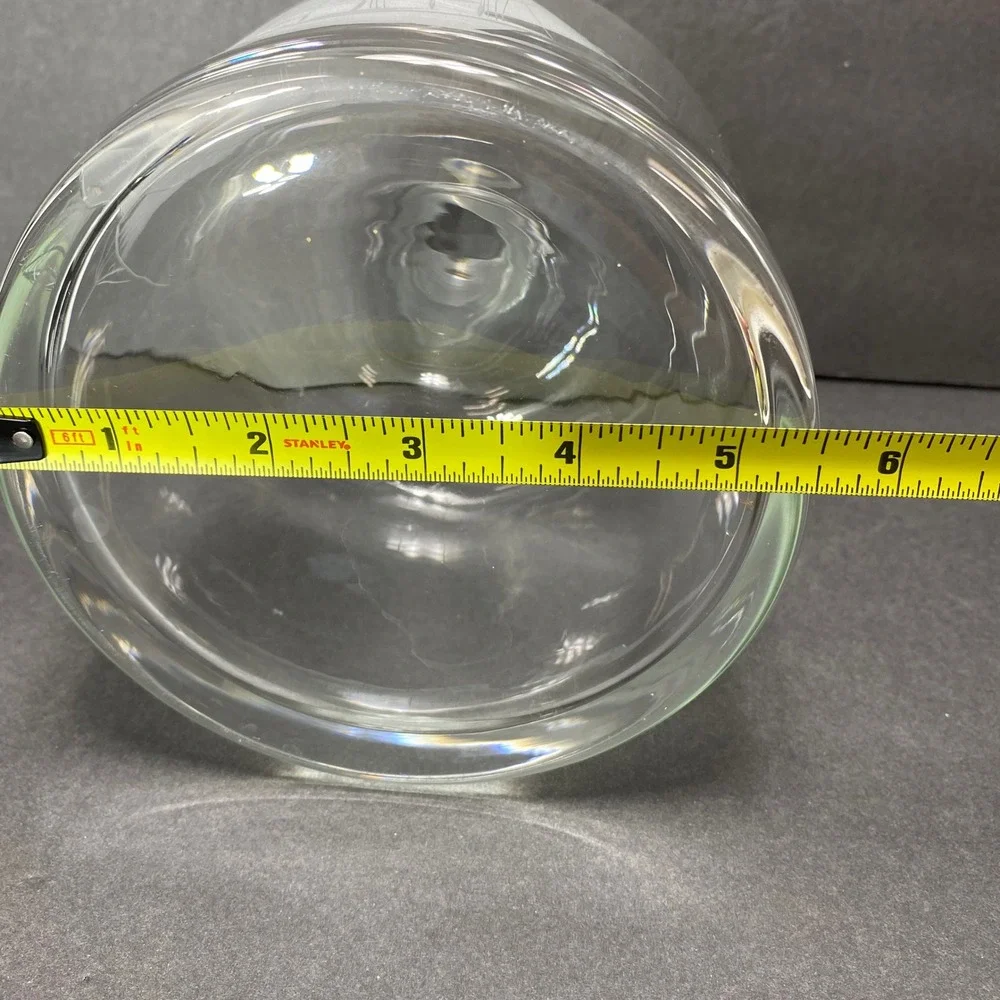 Etched Clipper Ship Sailboat‎ Glass Decanter Clear Nautical Barware Liquor